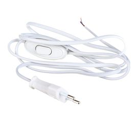 Шнур для бра с проходным выключателем, белый ШВВП 2х0,75 1,7м UNIVersal А1060 