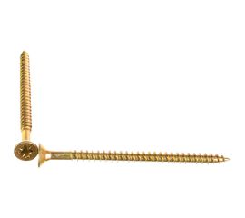 Шуруп Качественный КРЕПЕЖ желтый цинк 6,0x90, 30 шт. 0300529 КЧ 