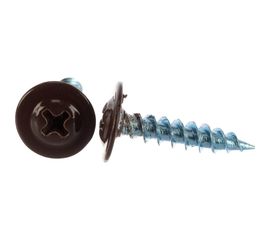 Прессшайба Качественный КРЕПЕЖ 4.2х19 мм, коричневая RAL 8017, острая, 250 шт 0300219 КЧ 