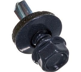 Кровельный саморез Качественный КРЕПЕЖ серый графит RAL 7024, 5.5х19 мм, 200 шт 1000703 КЧ 