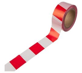 Сигнальная лента ЗУБР Мастер цвет красно-белый, 75мм х 200м 12240-75-200 