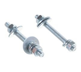 Шпилька DIN976 М6x60 ЕВРОПАРТНЕР в комплекте гайки DIN934 шайбы DIN 9021 и DIN127 Zn 2 шт. 12 0602 1 