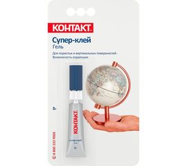 Супер-клей Контакт гель, 5 г, блистер, арт. КМ 120 - Б05 ГЛ 23685 