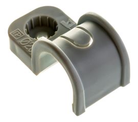 Пластиковая крепеж-скоба Промрукав односторон. для прямого монтажа серая в п/э д20 PR13.0369 