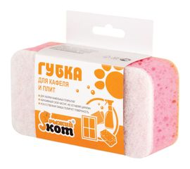 Губка для ванной Рыжий кот 2 в 1 002626 