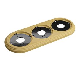 Рамка МЕЗОНИНЪ 3-местная пластиковая, цвет - песочное золото GE30703-32 