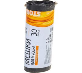 Мешки для мусора черные прочные (25 шт; 30 л) Рыжий кот 310370 