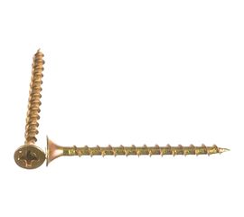 Саморезы с потайной головкой и крупным шагом Профикреп жёлтый цинк, 3,5х45 150 шт 2034906234 