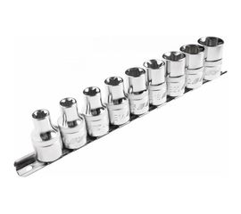 Набор торцевых головок TORX (1/2", E10-E24) 9 предметов JTC H409E 