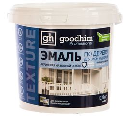 Эмаль по дереву для окон и дверей Goodhim TEXTURE 655, 0.9 кг 60675 
