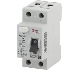 УЗО ЭРА NO-902-48 ВД1-63 1P+N 25А 10мА Б0031889 