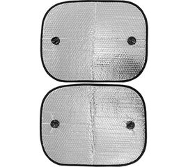 Шторка экран SKYWAY на присосках, фольга, на боковые стекла, 2 штуки S01202003 