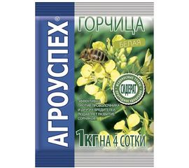 Семена АГРОУСПЕХ Сидерат Горчица белая, 1 кг 48677 