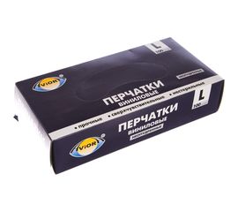 Виниловые неопудренные перчатки AVIORA р.L, 100 шт. 402-639 