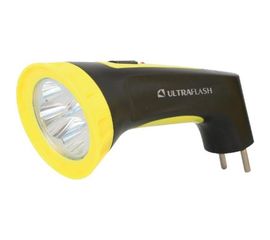 Аккумуляторный фонарь Ultraflash LED3804M 220В, черный/желтый, 4 LED, SLA, пластик, коробка 12867 