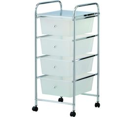 Напольный стеллаж SWENSA 32х76 см, 4-ящика, пластик/хром SWFL-193 