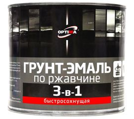 Быстросохнущая грунт-эмаль OPTIMA 3 в 1 1,7кг серая 11598016 