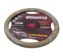 Оплетка на руль VETTLER KOMFORT L 39-40 см, классика, Волга винил Бежевый LLA2beige 