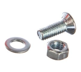 Винт Tech-Krep DIN965 с потайной головкой, оцинкованный M6х16 + гайка + шайба 10 шт - пакет Tec 114064 