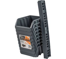 Набор малых лотков для метизов с планкой Blocker 9 шт. серо-свинцовый BR3743СРСВИНЦ 