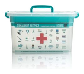 Контейнер для медикаментов Полимербыт Домашний Доктор 10 л, с вкладышем, 355х235х190 мм 63281003 
