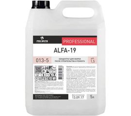 Средство для уборки после строительства PRO-BRITE 5л ALFA-19 кислотное концентрат 013-5 605263 