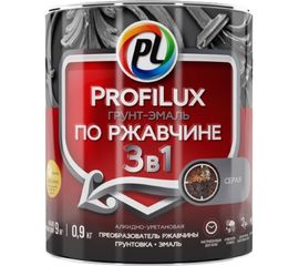Грунт-эмаль Profilux по ржавчине 3в1 серая 0,9 кг Н0000003475 