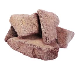 Малиновый обвалованный камень Банные Штучки Кварцит в коробке, по 20 кг 33091 