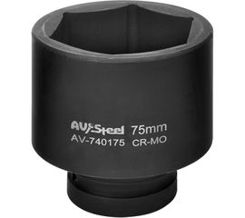 Головка ударная шестигранная удлиненная (75 мм; 1DR) AV Steel AV-740175 