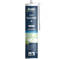 Универсальный силиконовый герметик BOSTIK Basic Silicone A белый, 0.28 л 30607609 