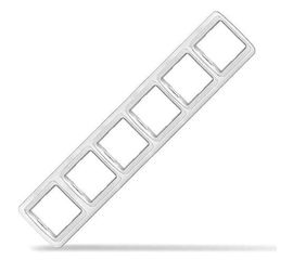 Рамка UNIVersal Валери 6-ти местная, горизонтальная, белая 1038 