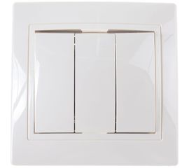 Трехклавишный выключатель TDM слоновая кость Таймыр SQ1814-0103 