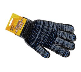 Хлопчатобумажные перчатки с ПВХ Домашний Сундук ЛЮКС, серые, ДС-172 