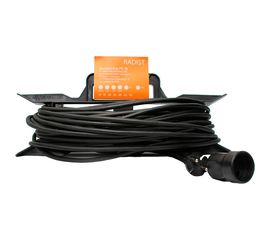 Удлинитель Радист РС16 рамка 6А 1 гнездо 2*0,75 30м чёрный 105 