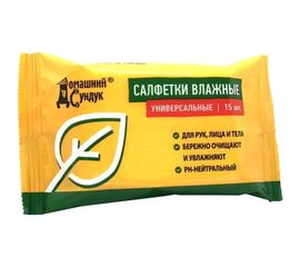 Влажные салфетки Домашний Сундук 15 шт., универсальные 4603727950274 