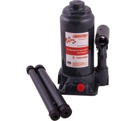 Гидравлический бутылочный домкрат SKYWAY 5т h 185-355 мм с клапаном в коробке S01804015 