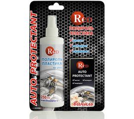 Матовый полироль пластика RED с губкой "Ваниль" Low Gloss 250мл в бл. R4261 