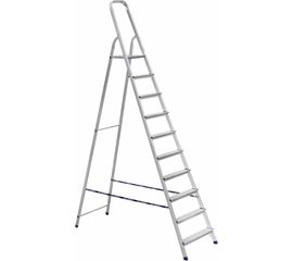 Алюминиевая лестница-стремянка Алюмет матовая, 10 ступеней Ам710 