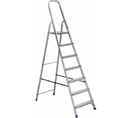 Алюминиевая лестница-стремянка Алюмет матовая, 7 ступеней Ам707 