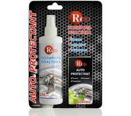 Матовый полироль пластика RED с губкой "ЯБЛОКО" Low Gloss 250мл в бл. R4264 