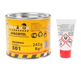 Универсальная шпатлевка CHAMAELEON среднезернистая вкл.отвердитель 0,250кг 15012 