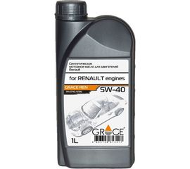 Масло моторное синтетическое GRACE REN 5W-40 1 л 
