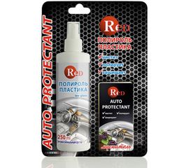 Матовый полироль пластика RED с губкой "МУСКАТЕЛЬ" Low Gloss 250мл в бл. R4262 