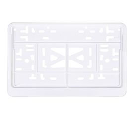 Рамка для номера SKYWAY пластмасса, 290х170 мм, ГОСТ, с защелкой, белая, без надписи, 1 шт. S04102009 