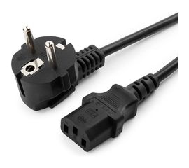 Кабель питания Cablexpert, 1.8м, Schuko- C13, 6А, черный, с заземлением PC-186 