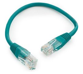 Патч-корд Cablexpert UTP кат.5e PP12-0.25M/G, 0.25м, литой, многожильный зелёный PP12-0.25M/G 