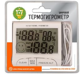 Цифровой термогигрометр с выносным датчиком GARDEN SHOW ПТ000001742 