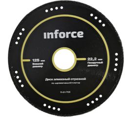 Диск алмазный отрезной по керамической плитке 125х22,2 мм INFORCE 11-01-703 