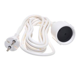 Сетевой одноместный удлинитель, без з/к, 250В, 10А, 3м LUX У-101-03 4606400419686 