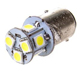Автолампа диод S25 24V 8 SMD диодов BAY15d 2-контурная белая SKYWAY S08202011 